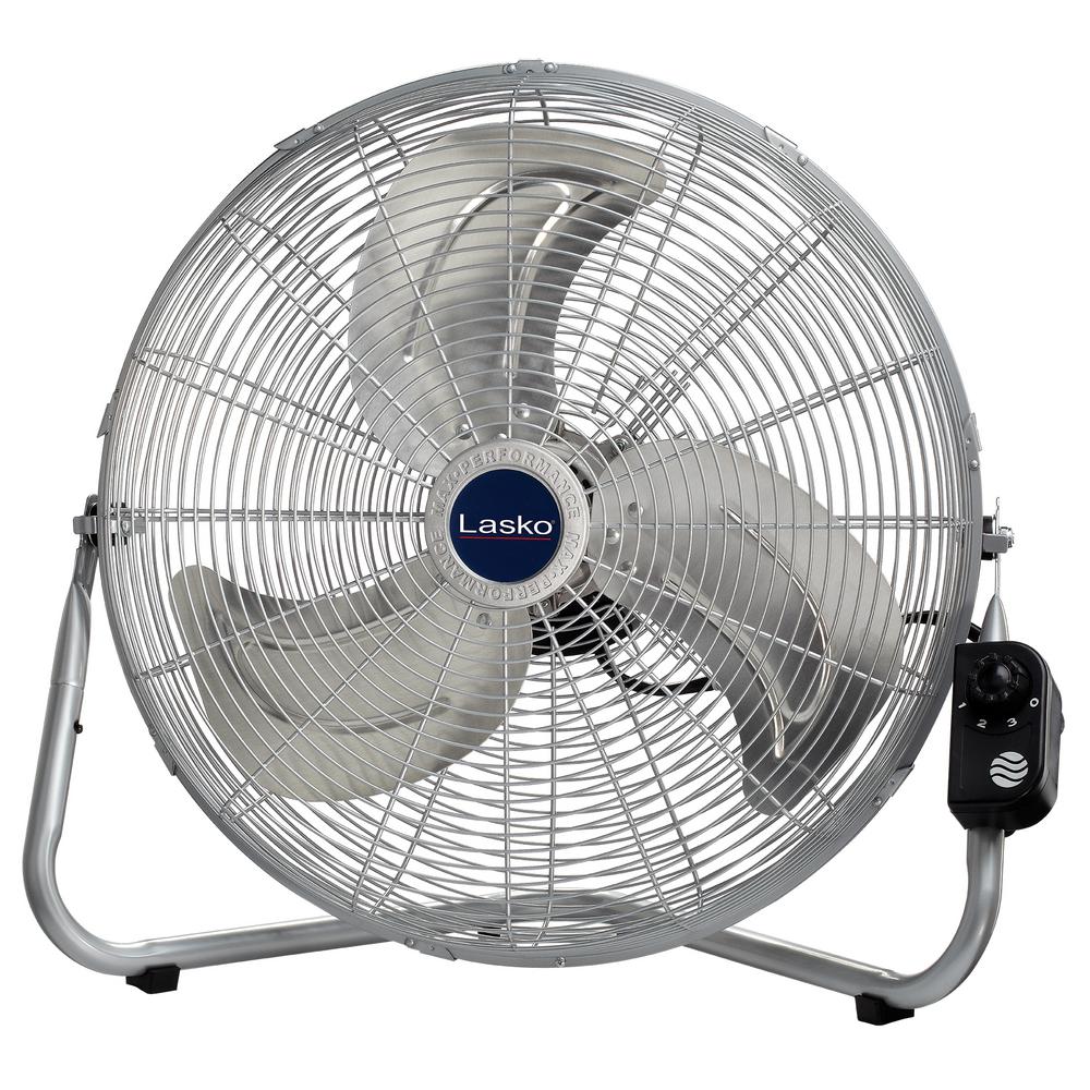 20 in. High-Velocity Floor or Wallmount Fan in Chrome
